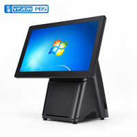 Moniteur POS tout-en-un OEM 15,6 pouces Android 11 RK3566 4+64 Go 1920x1080p AIO Écran tactile capacitif 10 points Imprimante thermique 80 mm