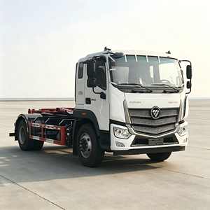 รถบรรทุกเก็บขยะแบบมีแขนเกี่ยว Foton Aumark ขายดี รถบรรทุกตักขยะแบบ Roll-off  รถบรรทุกหนึ่งคันบรรทุกถังขยะได้หลายถังสำหรับเก็บขยะ - Product Image 1