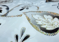 Nappe en PVC de luxe haut de gamme aspect pierre conception Laser ignifuge pour pique-nique en plein air et Villa à manger Style non tissé pour un usage domestique