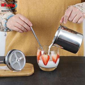 Fabricant de la meilleure qualité 800 ml <span class=keywords><strong>à</strong></span> simple paroi en acier inoxydable de style italien Bouilloire manuelle écologique <span class=keywords><strong>à</strong></span> café personnalisée - Product Image 4