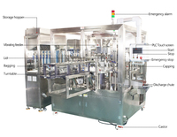 Machine de remplissage et de bouchage de sachets à six têtes haute performance 2026 en promotion pour jus, boissons, lait, yaourt, petites entreprises