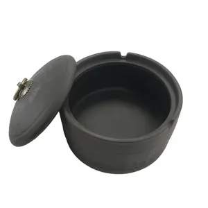 ATY076 Cheap Price High Quality Office Home Pottery Ashtray with Cover
