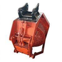 Godet rotatif hydraulique SLN pour excavatrice de 5-6 tonnes – Séparation haute efficacité de la terre et du sable, classification des déchets de construction