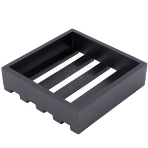 กล่องเก็บของไม้ไผ่สีดำ ชั้นวางขนมปังในครัว ภาชนะใส่อาหารสีทึบ - Product Image 3