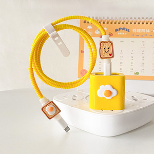 Không có moq số lượng lớn bán buôn 3D dễ thương phim hoạt hình rõ ràng mềm Silicone Cáp dữ liệu sạc bảo vệ trường hợp - Product Image 5