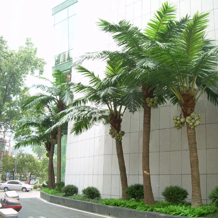 2.5m height royal palm tree artificial palm fiberglass fan large coconut date palm trees artificial