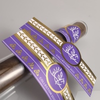 Autocollants pour étiquettes de cigares personnalisés de haute qualité, populaires, en papier adhésif, découpés sur mesure, avec un design personnalisé UV