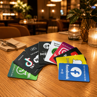 Support de Présentation de Carte de Membre PVC sans Contact avec Puce NFC, Code QR, Fonction Tap & Social Media, Carte WhatsApp Personnalisée pour Hôtels