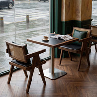 Ensemble de table à manger personnalisable en acier inoxydable et bois massif de style rétro pour restaurant japonais, usage commercial, pub, réunion