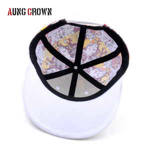 Casquette Snapback AUNG CROWN Factory avec impression de bande dessinée, unisexe, patch en cuir personnalisé, deux tons, réglable, streetwear hip-hop - Product Image 5