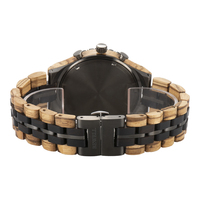 Oem Odm logotipo personalizado minimalista hombres relojes de pulsera de lujo marcas cronógrafo relojes de cuarzo para hombres Acero inoxidable mezcla de madera