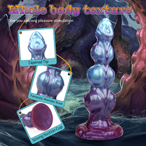 Produits <span class=keywords><strong>SM</strong></span> pour adultes à vente chaude, <span class=keywords><strong>plug</strong></span> <span class=keywords><strong>anal</strong></span> en silicone liquide simulé Alien Dog, expansion, couleurs mélangées, commerce extérieur, jouets sexuels anaux - Product Image 4