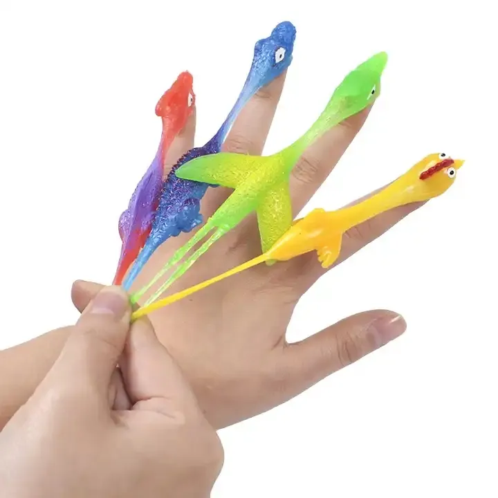 Großhandel Party Favor Animals Stretch able Funny Finger Huhn Dinosaurier Tier Sling shot Dinosaurier Tier Spielzeug