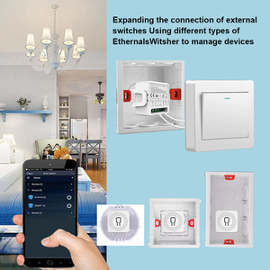 Sixwgh thông minh <span class=keywords><strong>Wifi</strong></span> Dimmer chuyển đổi 500W thời gian điều khiển bằng giọng nói Alexa/Google không có rewiring cần thiết cho LED/sợi đốt hệ thống nhà thông minh - Product Image 3