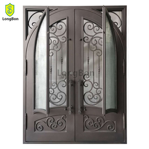 Puertas Dobles de Hierro Forjado a Mano con Adornos Ornamentados, Medidas de Seguridad Exquisitas para Hogares de Lujo, Elegantes para Apartamentos - Product Image 4
