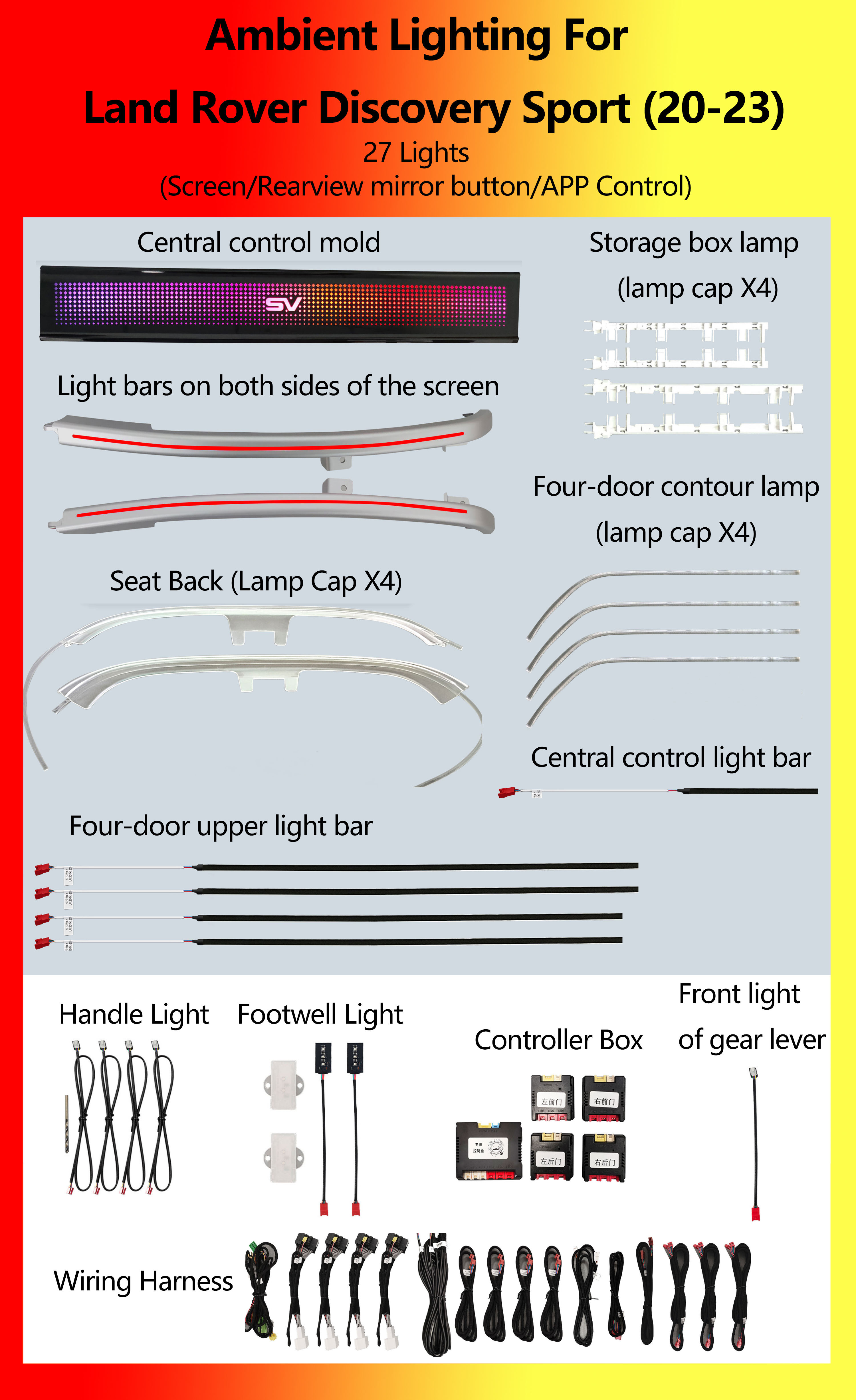 Land Rover Discovery Sport RGB 27 Lights