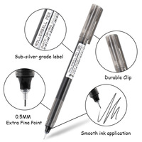 Stylo à bille liquide 24 couleurs Stylo gel 0.5mm à séchage rapide de grande capacité Stylo coloré jetable à encre liquide directe Stylo de couleur