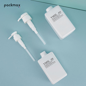 ขวดปั๊มสี่เหลี่ยม PETG สีขาว ขนาด 100-600 มล. สำหรับแชมพู ครีมอาบน้ำ และสบู่ล้างมือ – บรรจุภัณฑ์เครื่องสำอางเปล่า - Product Image 2