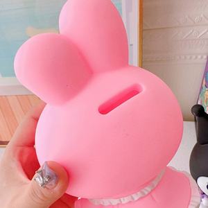 Luckykoo, superventas, Mini hucha azul personalizada, hucha de PVC para niños, caja de seguridad para <span class=keywords><strong>dinero</strong></span> de cumpleaños - Product Image 3