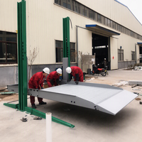 Pont élévateur hydraulique extérieur à 2 colonnes, double niveau, capacité de charge 2500 kg, pour stockage de véhicules et réparation en garage