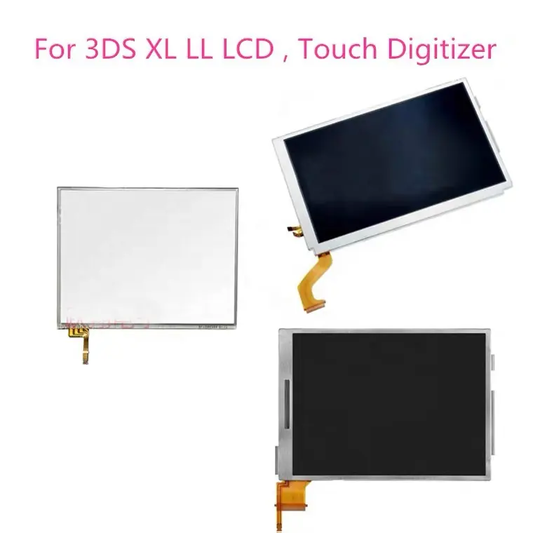 Original Bottom Lower Upper Top LCD Screen Display for 3DS XL/LL Touch Screen Digitizer Glass Lens Parts for 3DSXL 3DSLL