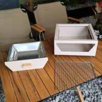 Barbecue de camping extérieur, réchaud à charbon de bois sans fumée pour le camping et les voyages