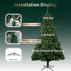Encrypted PVC Flame Retardant Eco-Friendly Full Size Pointed Tip Floor-Standing Christmas <b>Tree</b> for Hotel Mall - Product Image 4