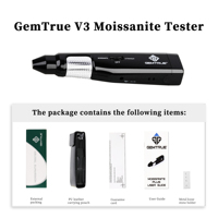 Selector de moissanita, probador de moissanita V3 por GemTrue, prueba rápida y precisa con sonda Electro de 06mm