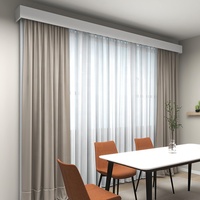 Tringle à rideaux en aluminium de 6 m de style moderne avec plinthe décorative pour fenêtres de maison, de bureau et d'hôtels