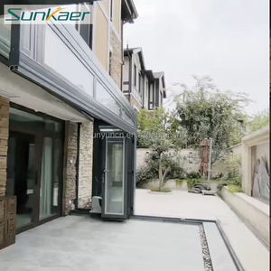 Sunkaer Enceinte coulissante en verre rétractable automatique pour <span class=keywords><strong>jardin</strong></span> extérieur, piscine ou villa, véranda, couverture <span class=keywords><strong>de</strong></span> toit, moulage plat dans le sol - Product Image 3