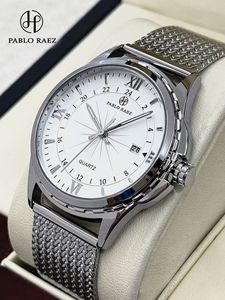Reloj de pulsera de malla de acero para hombre, moderno, resistente al agua, de acero fino, reloj de cuarzo para negocios - Product Image 4