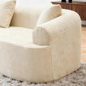 Canapé modulaire en tissu respirant à blocs courbes, multi-tailles, avec éponge compressée sous vide - Product Image 3