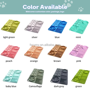 Grand chien Silicone tapis d'alimentation lente arc-en-ciel nid d'abeille fleur enrichissement <span class=keywords><strong>Lickimat</strong></span> pour friandise - Product Image 6
