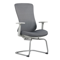 Chaise de bureau de direction de luxe, accoudoirs fixes, sans roulettes, hauteur réglable, design moderne, matériau en tissu pour salles de réunion