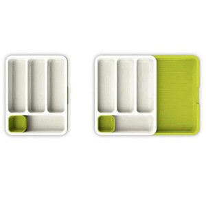 Organisateur de tiroir de cuisine extensible, séparateur de rangement pour couverts, support de rangement pliable multifonction en PP pour armoire de cuisine - Product Image 2
