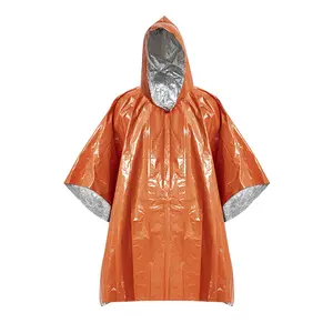 野营徒步旅行应急用品救生包应急雨披可重复使用的耐候雨衣