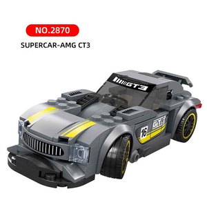 2870 Sport voiture 174 + pièces ensemble de blocs course ville Police voiture modèle assemblage blocs de construction personnalisés pour enfants MOC brique jouets - Product Image 2