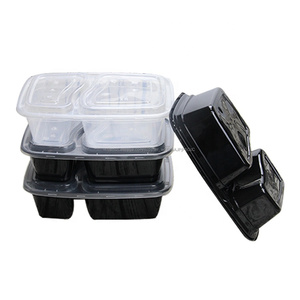 Boîte à déjeuner hermétique sans récipient de préparation de <span class=keywords><strong>repas</strong></span> à 2 compartiments, récipient de nourriture en plastique - Product Image 4