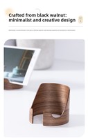 Support de Bureau en Noyer Noir Américain Étanche pour Ordinateur, Tablette et Téléphone Portable – OEM/ODM