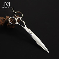 Ciseaux à cheveux professionnels de haute qualité à lame droite en acier VG10, 6,3 pouces, ciseaux de coiffure pour barbier