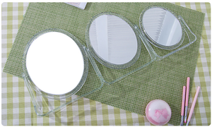 Cơ Sở Minh Bạch Đôi Sided <span class=keywords><strong>Magnifying</strong></span> Trang Điểm Gương Tự Đứng Gương 1X 3X Trang Điểm Vanity Gương Máy Tính Để Bàn Make-Up Kính - Product Image 6