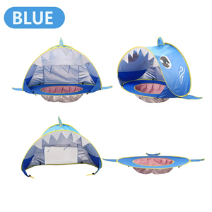 Tente de plage pour enfants avec protection solaire <span class=keywords><strong>marine</strong></span>, auvent détachable, piscine de jeu aquatique, modèle Shark Sister - Product Image 6