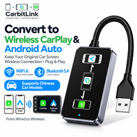 OEM ODM CarbitLink Wireless CarPlay Android Auto Adapter V851S3 Aluminium dengan Kabel Terintegrasi untuk Mobil Cina Grosir