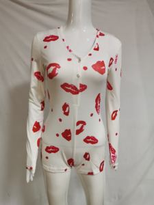 <span class=keywords><strong>Pijama</strong></span> <span class=keywords><strong>de</strong></span> una pieza para mujer, estilo Backwood, cintura elástica, tejido <span class=keywords><strong>de</strong></span> punto, 3 piezas, cuello en V, color rosa, para primavera/verano - Product Image 5