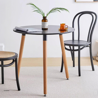 Petite cuisine moderne, table de bar, 2 places, dessus en MDF avec trois pieds en bois, meubles de maison en gros