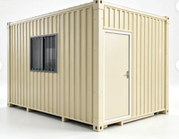 Cabine conteneur modulaire en acier prête à l'emploi pour bureau de chantier, dortoir de travailleurs, kiosque de sécurité, cabine conteneur assemblée en acier ondulé