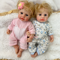 Petite poupée reborn en silicone de 30 cm (12 pouces) avec cheveux artificiels racineux à la main, compagnon idéal pour les tout-petits