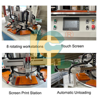 Nueva Máquina de Serigrafía Rotativa Automática de Alta Velocidad de 8 Estaciones Multicolor con Sistema de Curado UV para Impresión de Tarjetas y PCB