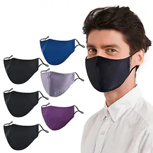 卸売ファッション大人保護安全調節可能なノーズワイヤーoemロゴカスタム再利用可能な洗える綿布フェイスマスクマスク