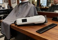 Tondeuse à cheveux professionnelle sans fil rechargeable avec lame en acier inoxydable, machine à couper les cheveux pour salon et usage domestique